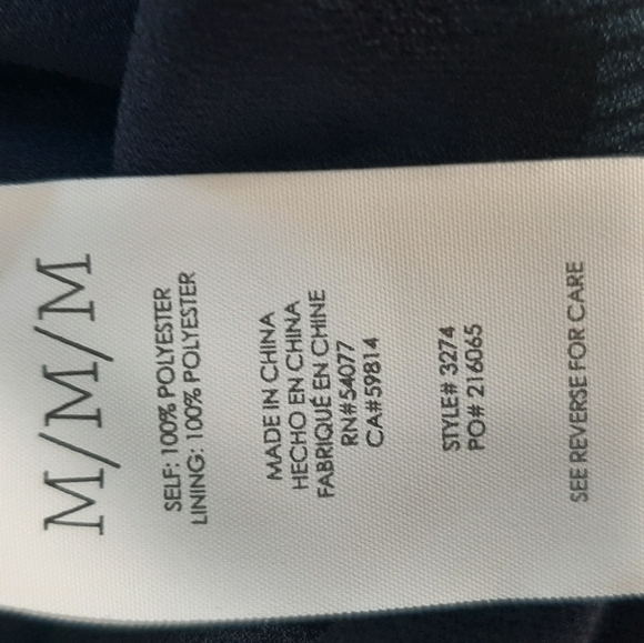 CAbi Pacific blue Foulard split black top Medium - Picture 10 of 11